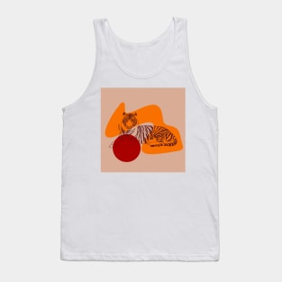 Abstract tiger - Orange Tank Top